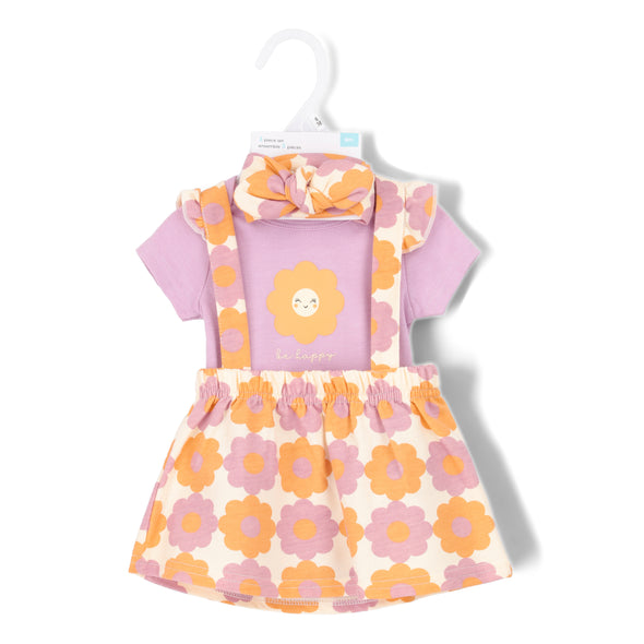 Sunbeam Blossom 3PC Set-USA-Romper/Dress