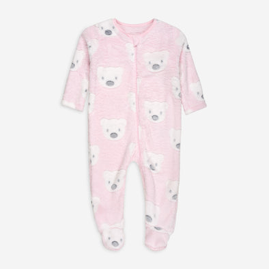 NXT-Pink Bear 2-Way Zip Plush Coverall